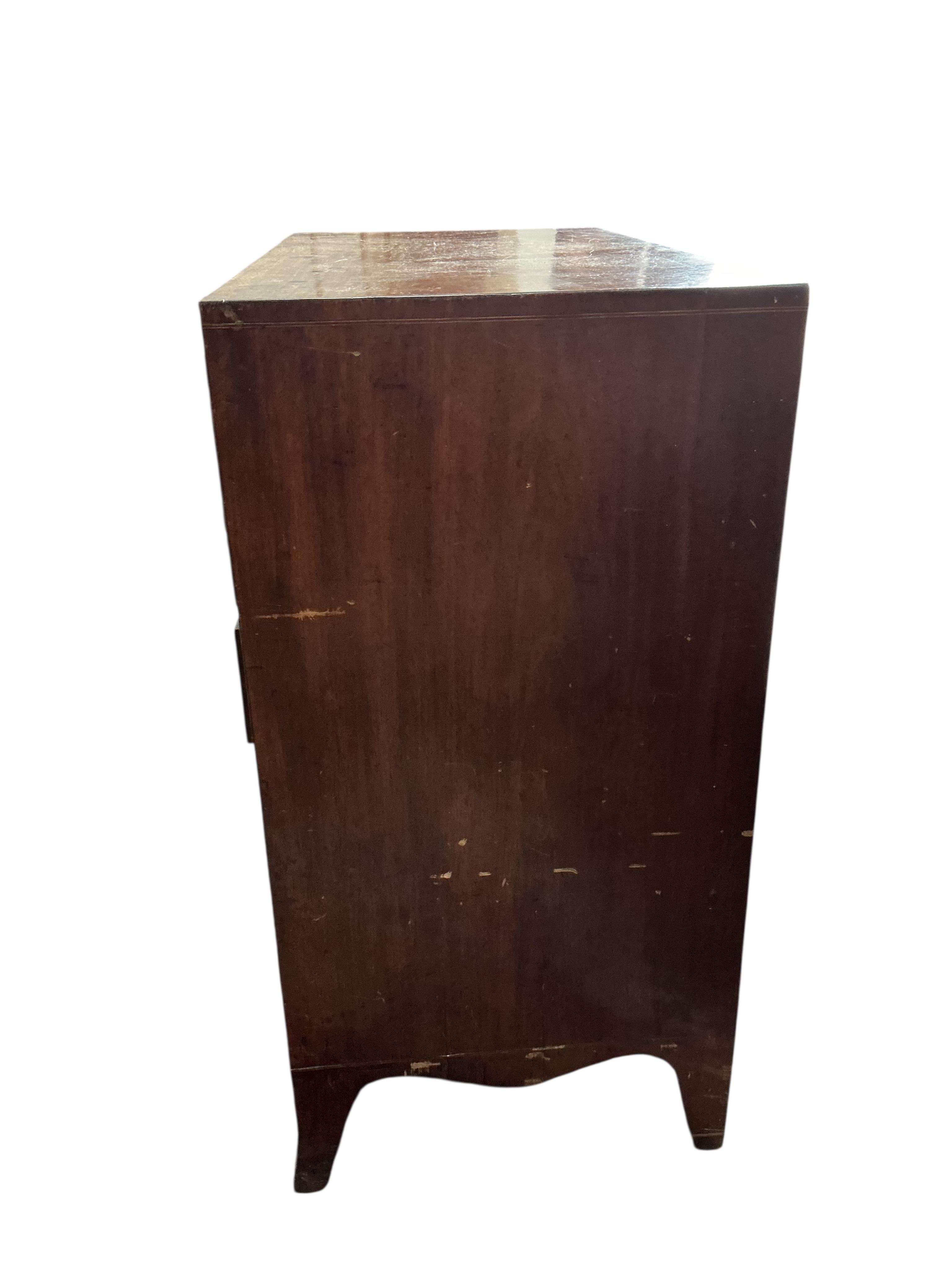 A Regency mahogany secretaire chest, width 99cm, depth 50cm, height 99cm
